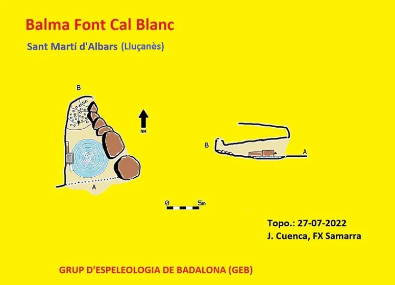 Topographie de FONT DE CAL BLANC, BALMA DE LA