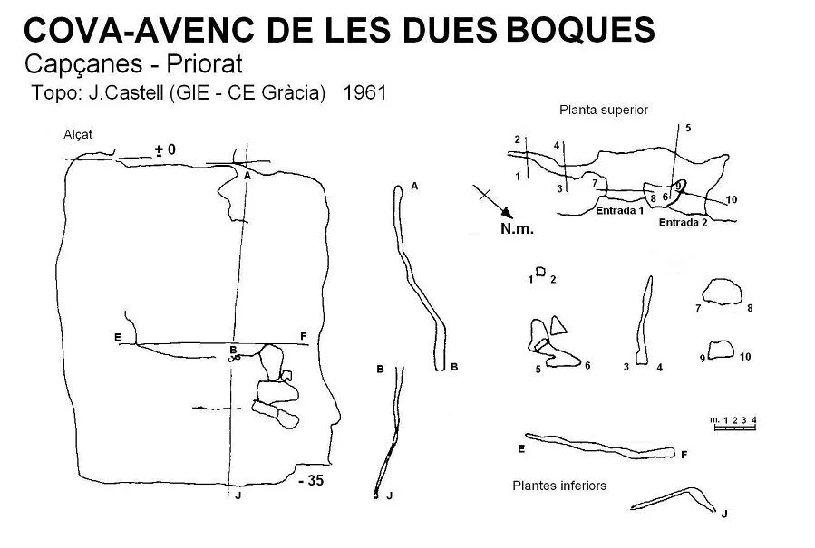 Survey of DUES BOQUES, COVA DE LES