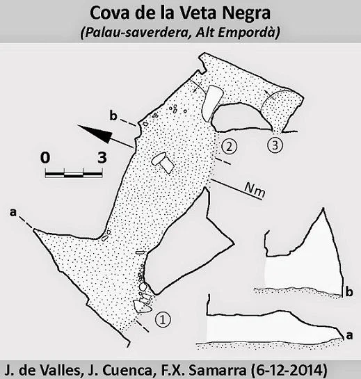 Topografía de VETA NEGRA, COVA DE LA