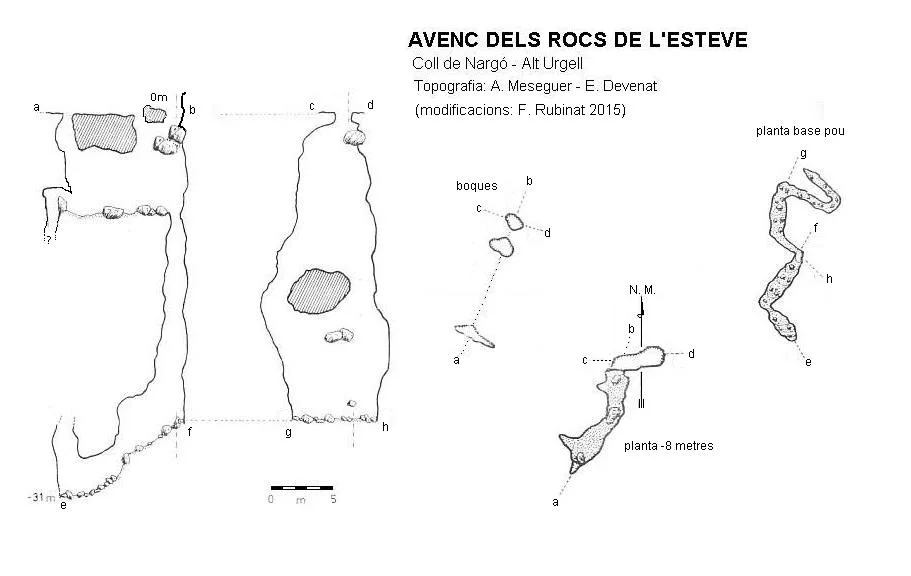Topografía de ROCS DE L'ESTEVE, AVENC DELS