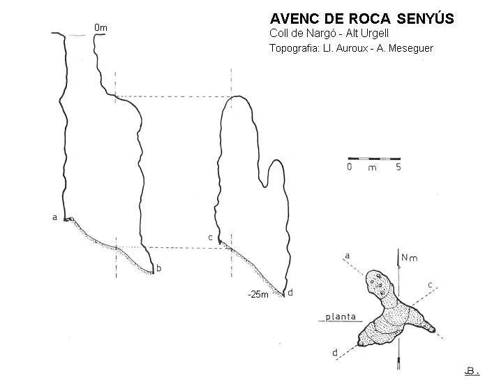 Topografía de ROCA SENYÚS, AVENC DE
