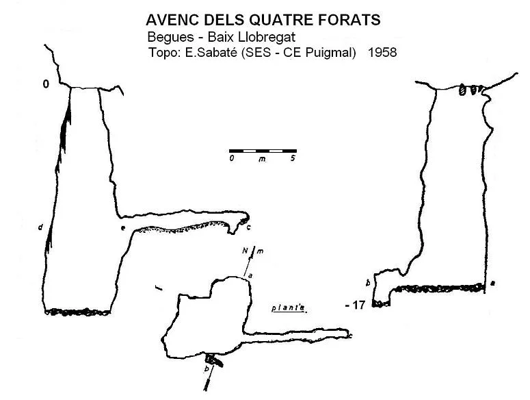 Topografia de QUATRE FORATS, AVENC DELS