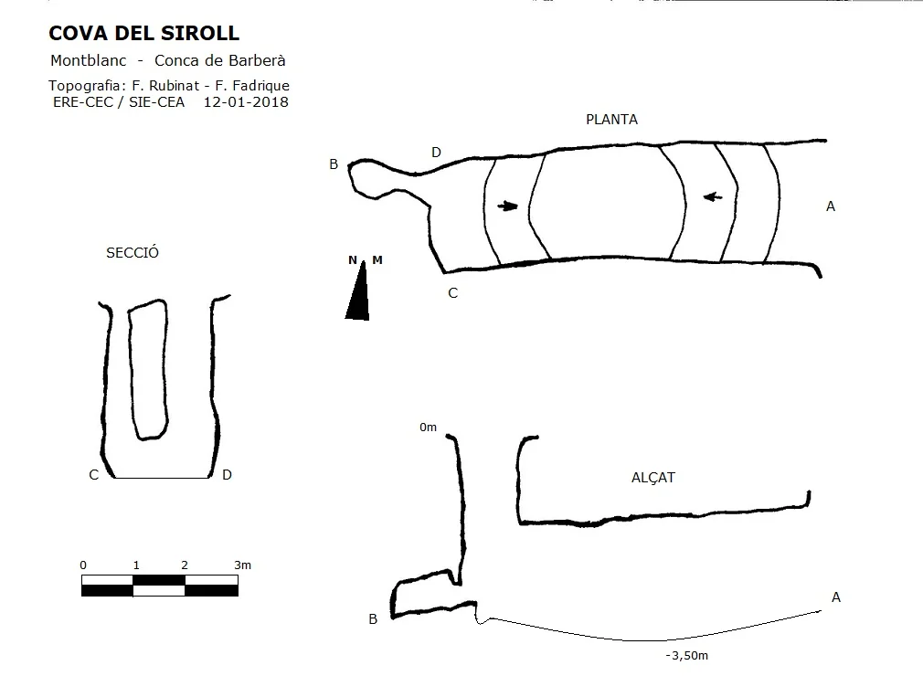 Topografia de SIROLL, COVA DEL
