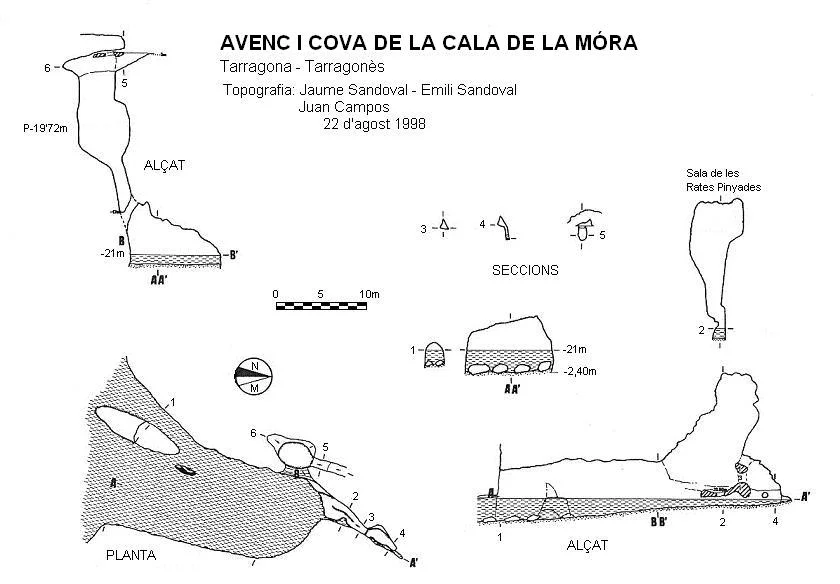 Topografia de CALA DE LA MÓRA, AVENC I COVA DE LA