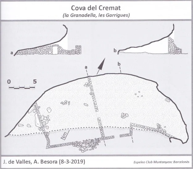 Topografia de CREMAT, COVA DEL