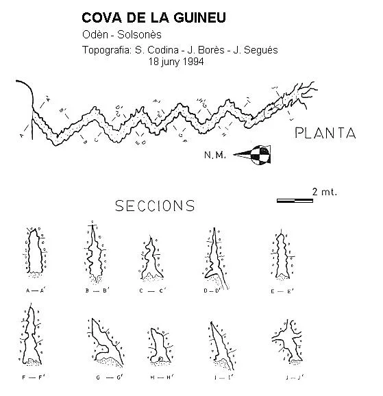 Topographie de GUINEU, COVA DE LA
