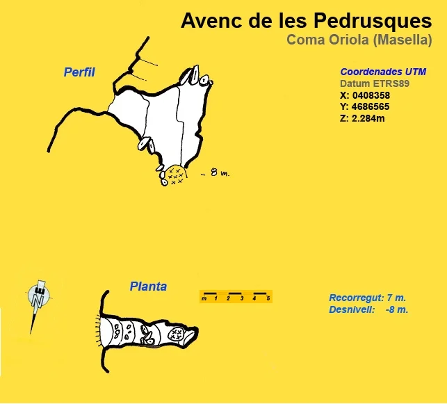 Survey of PEDRUSQUES, AVENC DE LES