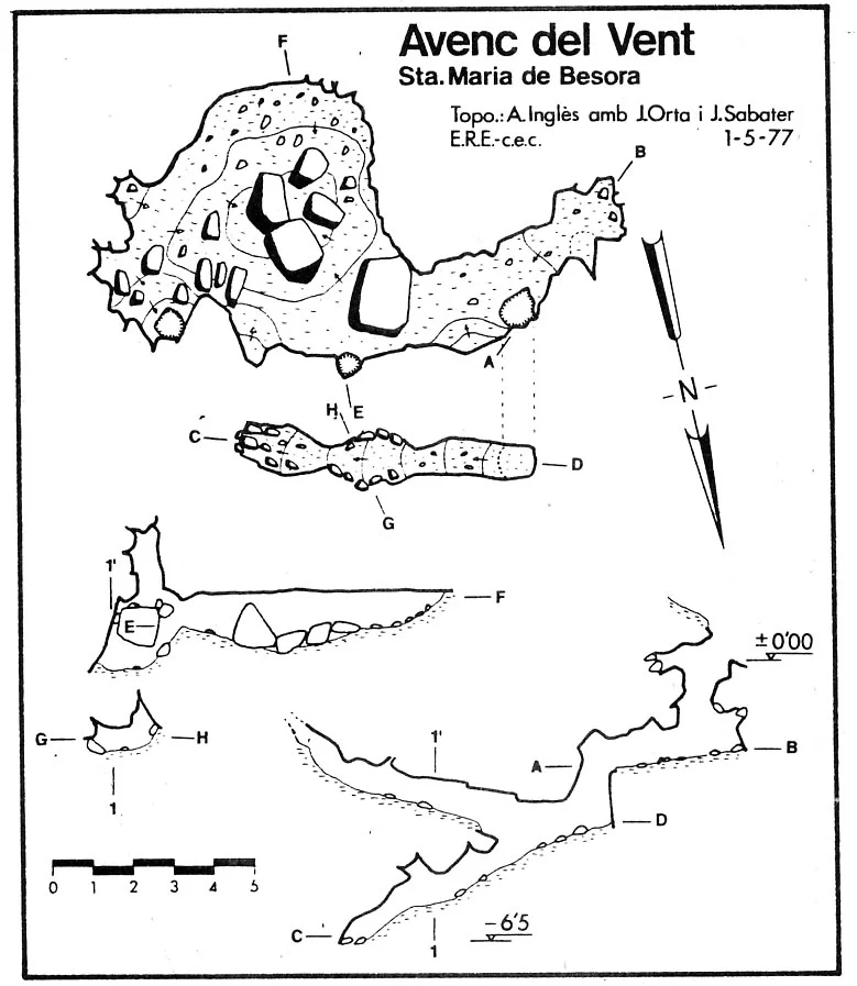 Topografía de VENT, AVENC DEL