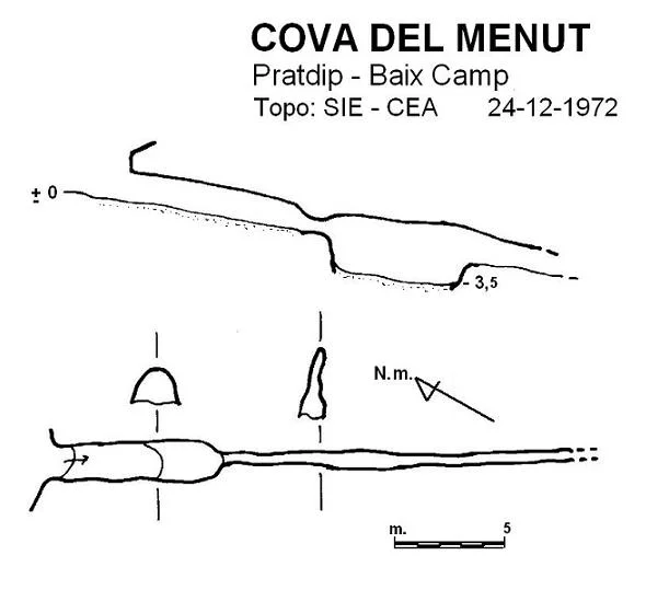 Topografia de MENUT, COVA DEL
