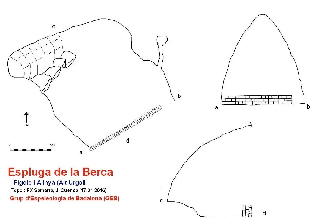 Topographie de BERCA, ESPLUGA DE LA