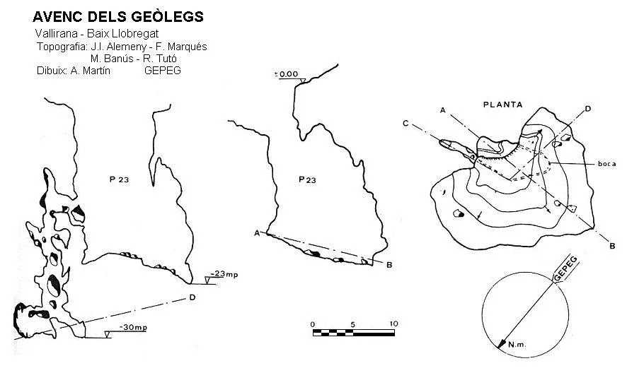 Topografia de GEÒLEGS, AVENC DELS