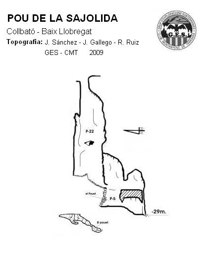 Topografía de SAJOLIDA, POU DE LA