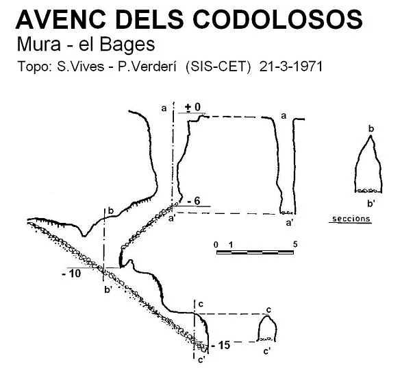 Topografia de CODOLOSOS, AVENC DELS