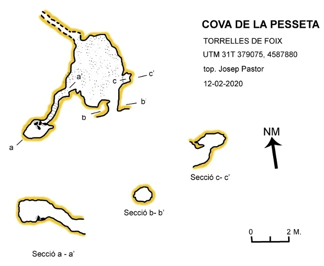 Topographie de PESSETA, COVA DE LA
