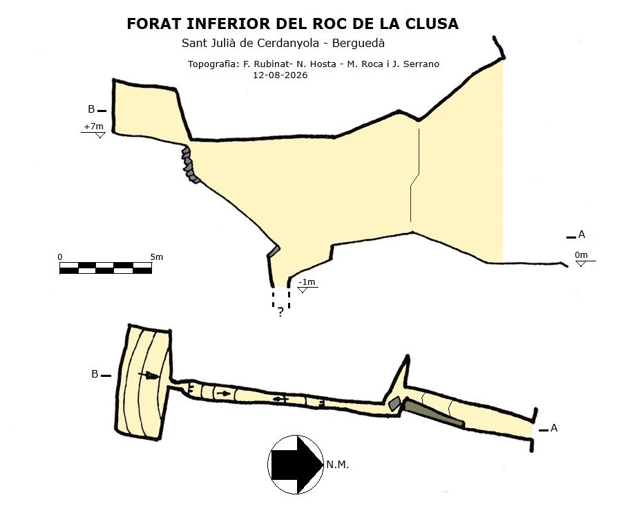 Topografia de ROC DE LA CLUSA, FORAT INFERIOR DEL
