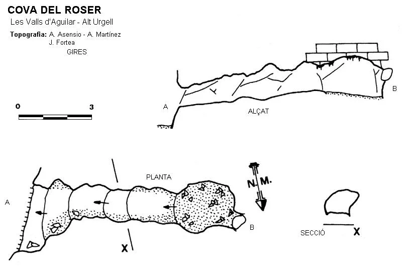 Topografía de ROSER, COVA DEL