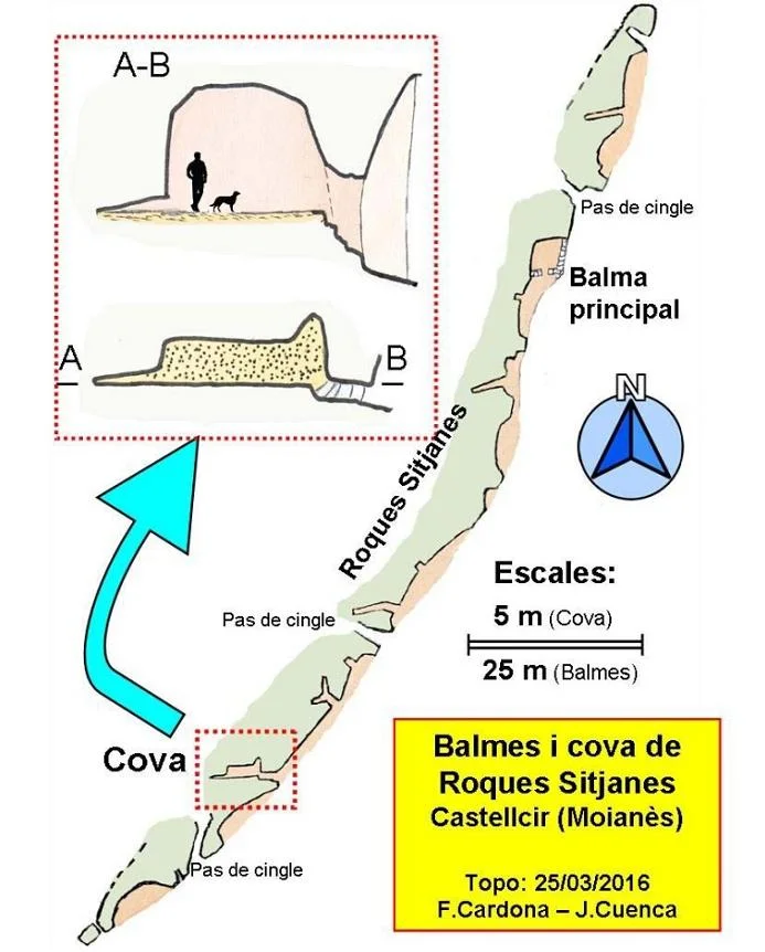 Topographie de ROQUES SITJANES, BALMES I COVA DE