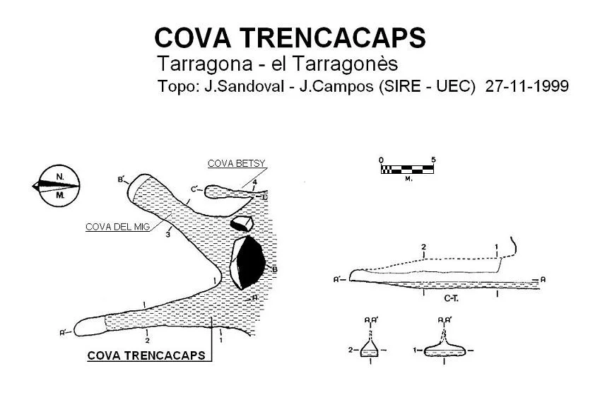 Topographie de TRENCACAPS, COVA