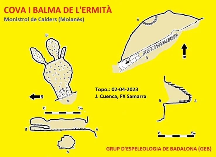 Topographie de ERMITÀ, COVA I BALMA DE L'