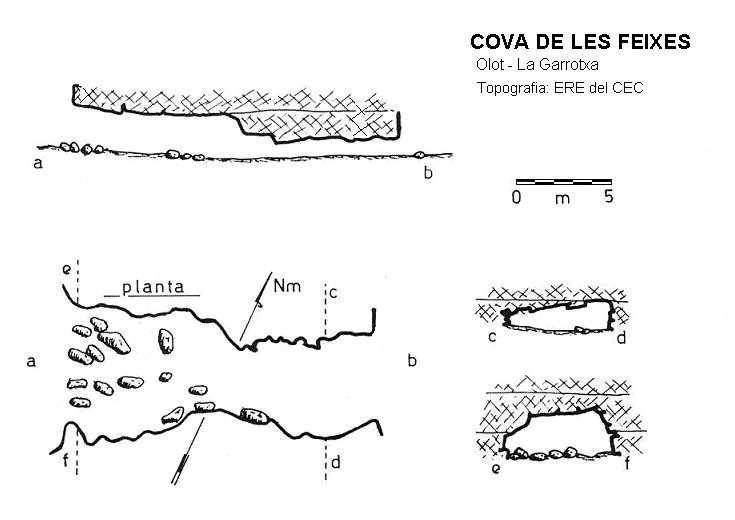 Topografía de FEIXES, COVA DE LES