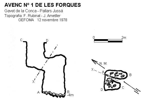 Topographie de FORQUES, AVENC Nº 1 DE LES