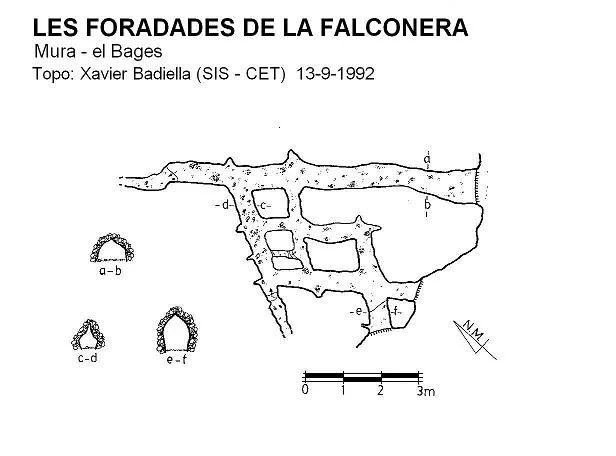 Topografia de FALCONERA, LES FORADADES DE LA