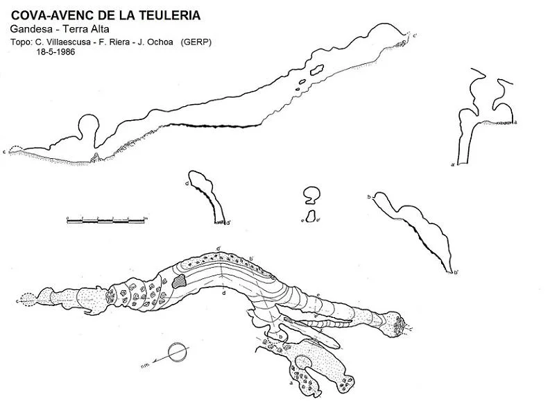 Topografia de TEULERIA, COVA-AVENC DE LA