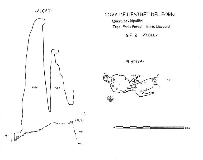 Survey of ESTRET DEL FORN, COVA DE L'