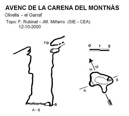 Topografia de CARENA DEL MONTNÀS, AVENC DE LA