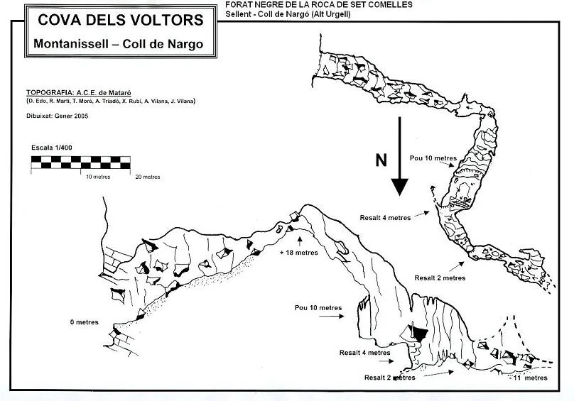 Topografía de NEGRE DE LA ROCA DE SET COMELLES, FORAT