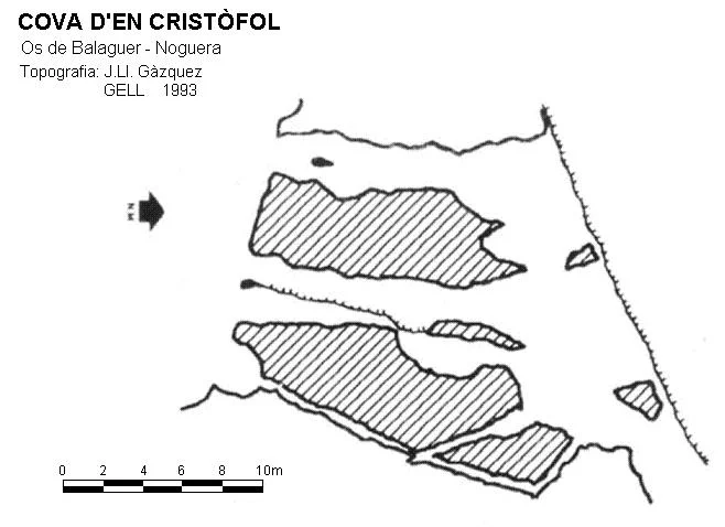 Topografia de CRISTÒFOL, COVA D'EN