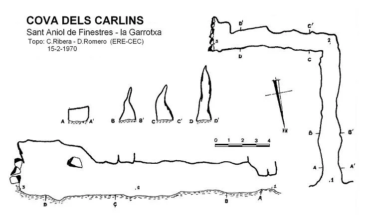 Topografía de CARLINS, COVA DELS