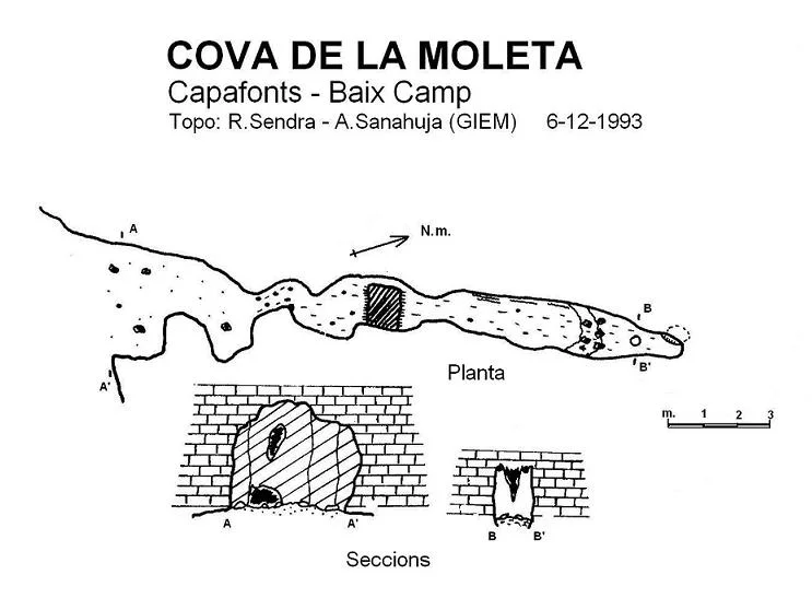 Topografia de MOLETA, COVA DE LA