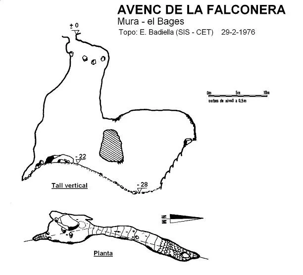 Topografia de FALCONERA, AVENC DE LA