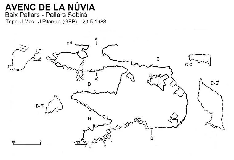 Topographie de NÚVIA, AVENC DE LA