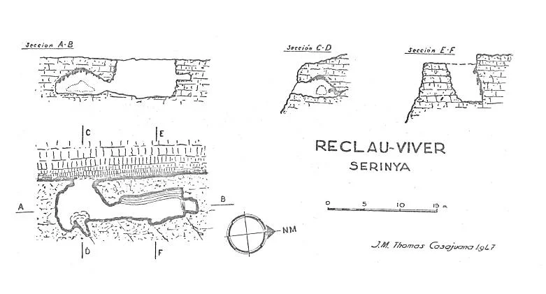 Topografia de RECLAU VIVER, COVA DEL