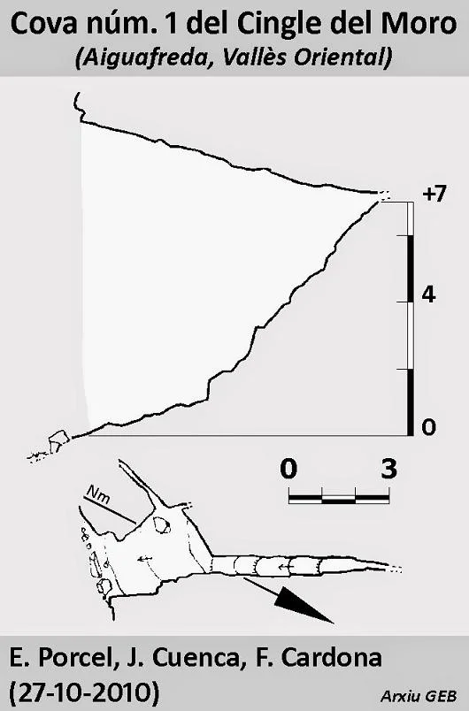 Topografía de CINGLE DEL MORO, COVA Nº1 DEL