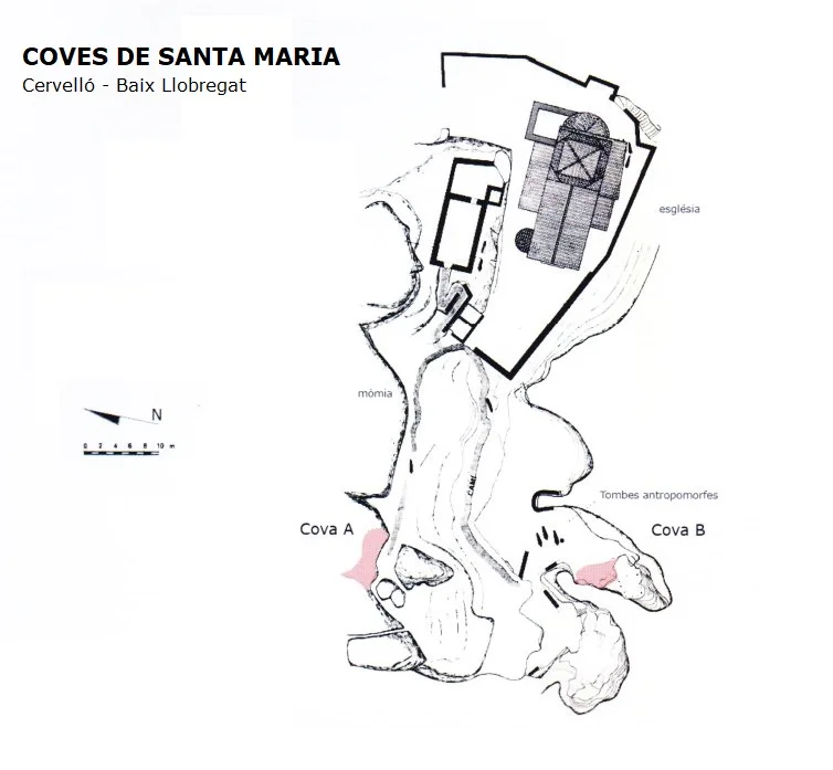 Topographie de SANTA MARIA, COVES DE