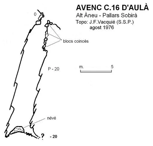 Topografía de AULÀ, AVENC C.16 D'