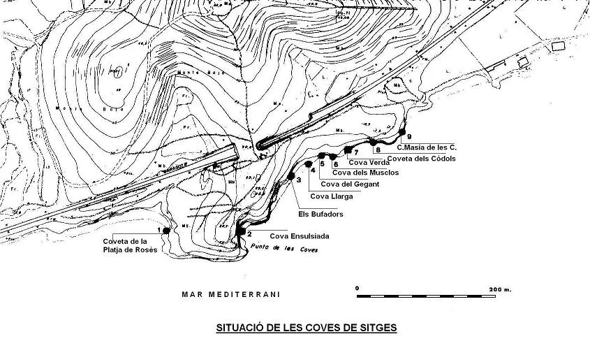 Survey of SITGES, COVES DE