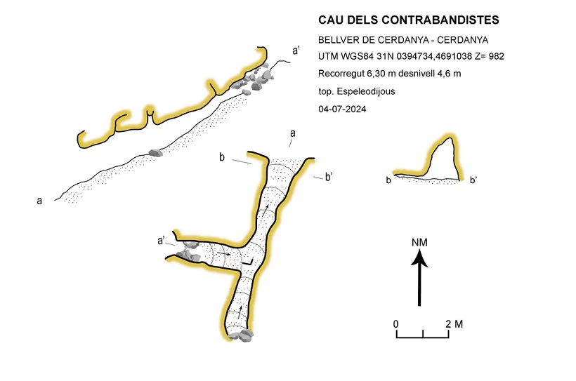 Topografía de CONTRABANDISTES, CAU DELS