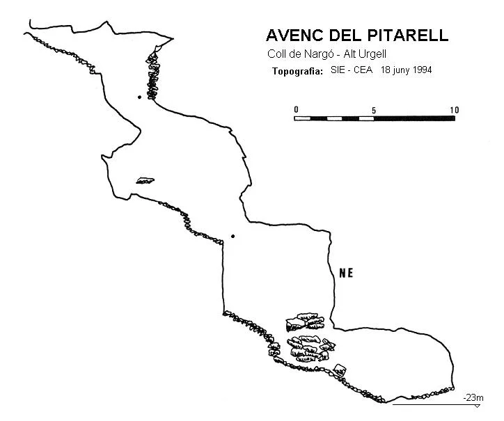 Topografia de PITARELL,  AVENC DEL