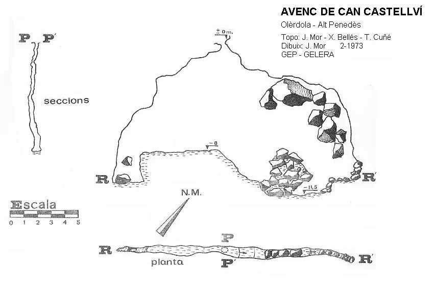 Topografía de CAN CASTELLVÍ, AVENC DE