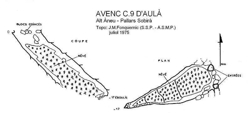 Topografía de AULÀ, AVENC C.9 D'