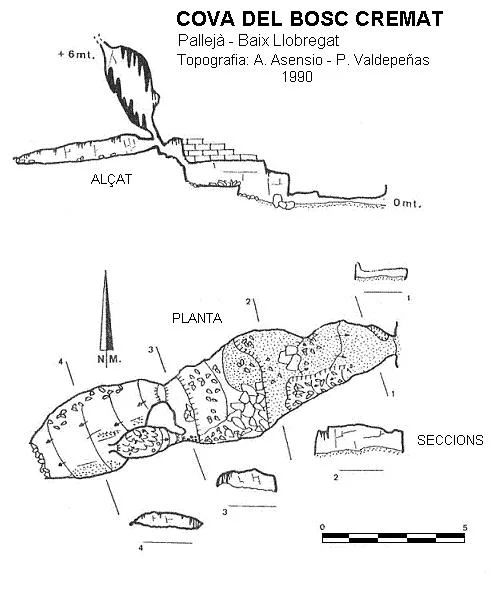 Topografía de BOSC CREMAT, COVA DEL