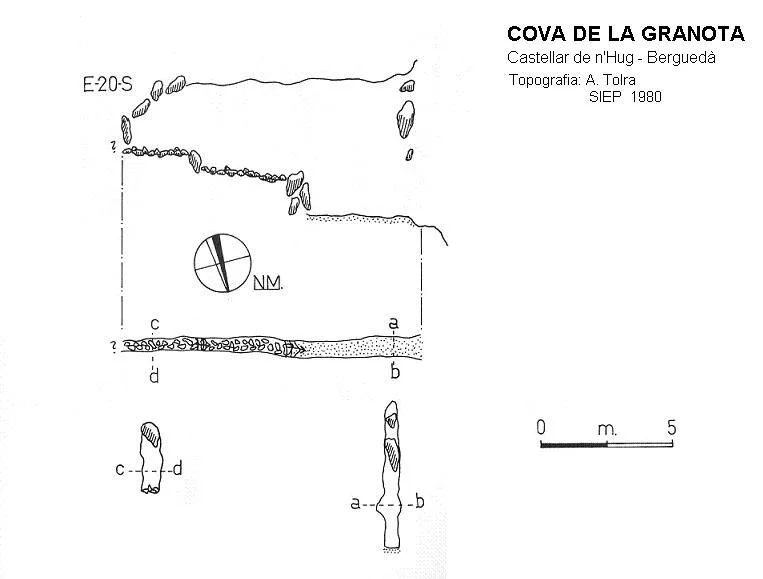 Topographie de GRANOTA, COVA DE LA