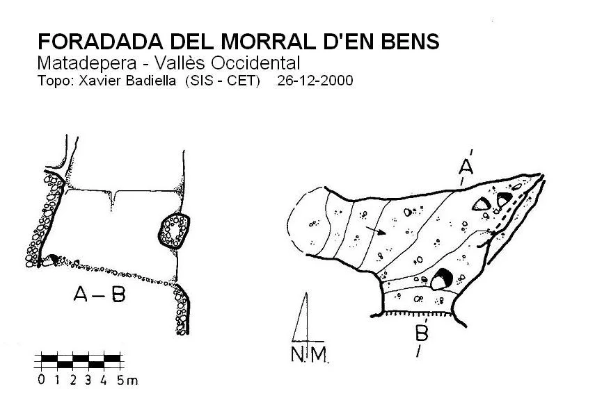 Topografia de MORRAL D'EN BENS, FORADADA