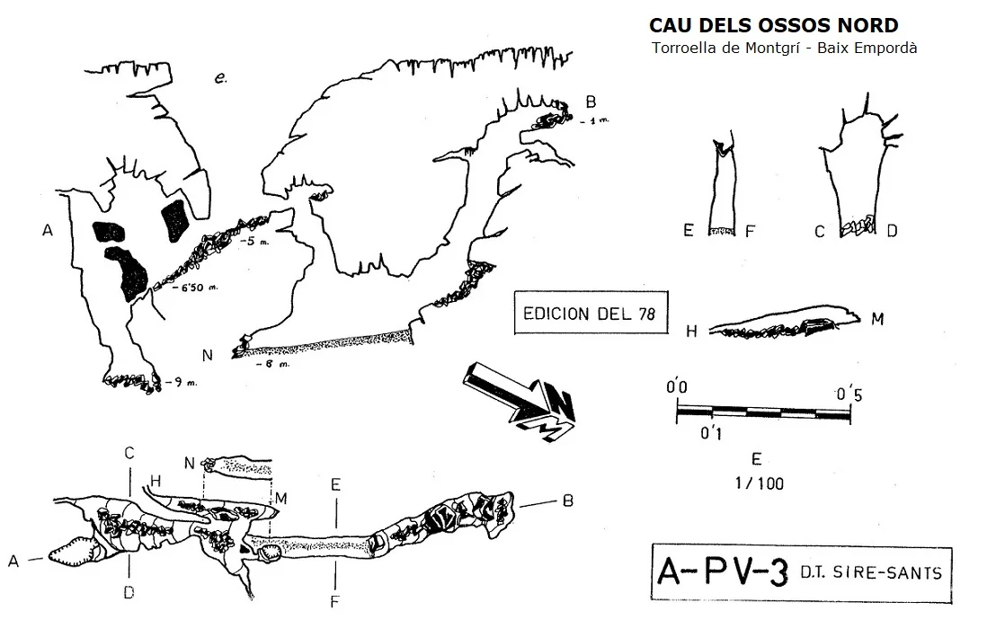 Topographie de OSSOS NORD, CAU DELS