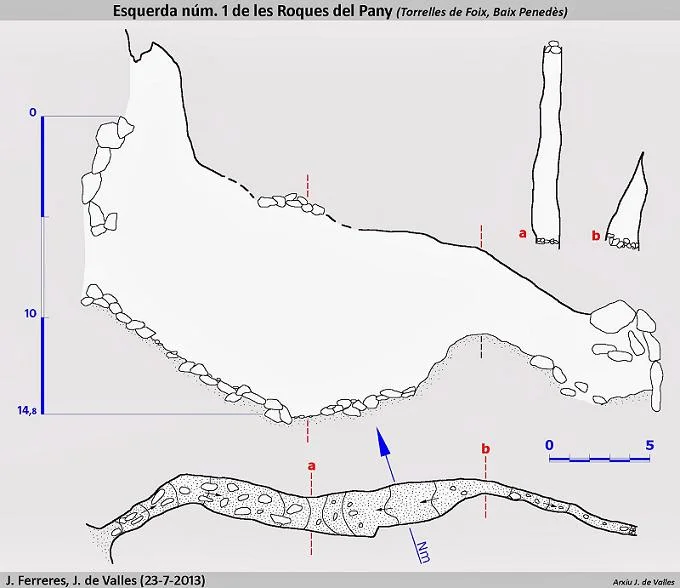 Topografía de ROQUES DEL PANY, ESQUERDA Nº1 DE LES