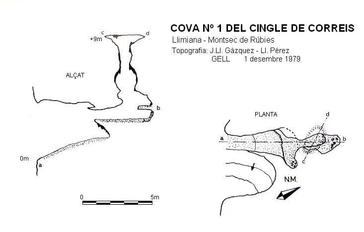 Survey of CINGLE DE CORREIS, COVA Nº 1 DEL